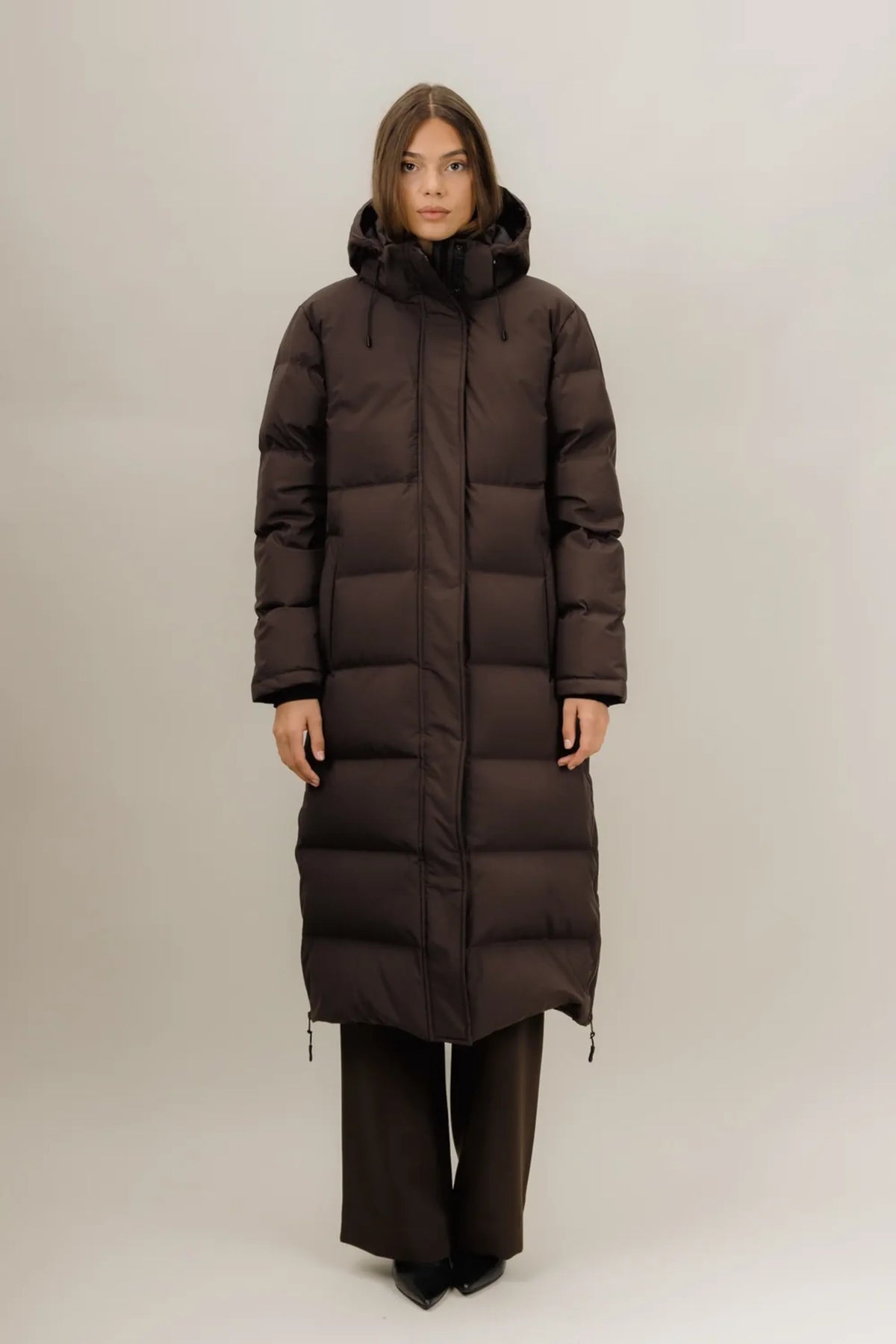 Ida Down Coat - Black Coffee
