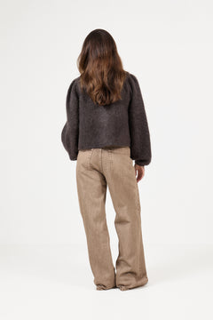 Amelia Chunky Cardigan - Dark Brown