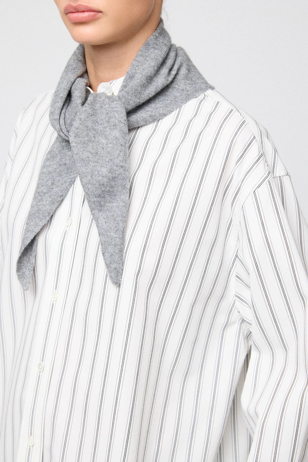 Memoir Cashmere Mini Scarf - Gray Melange