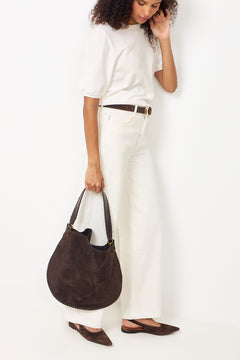 Oskan Hobo Soft Suede Leather Braided - Coffee