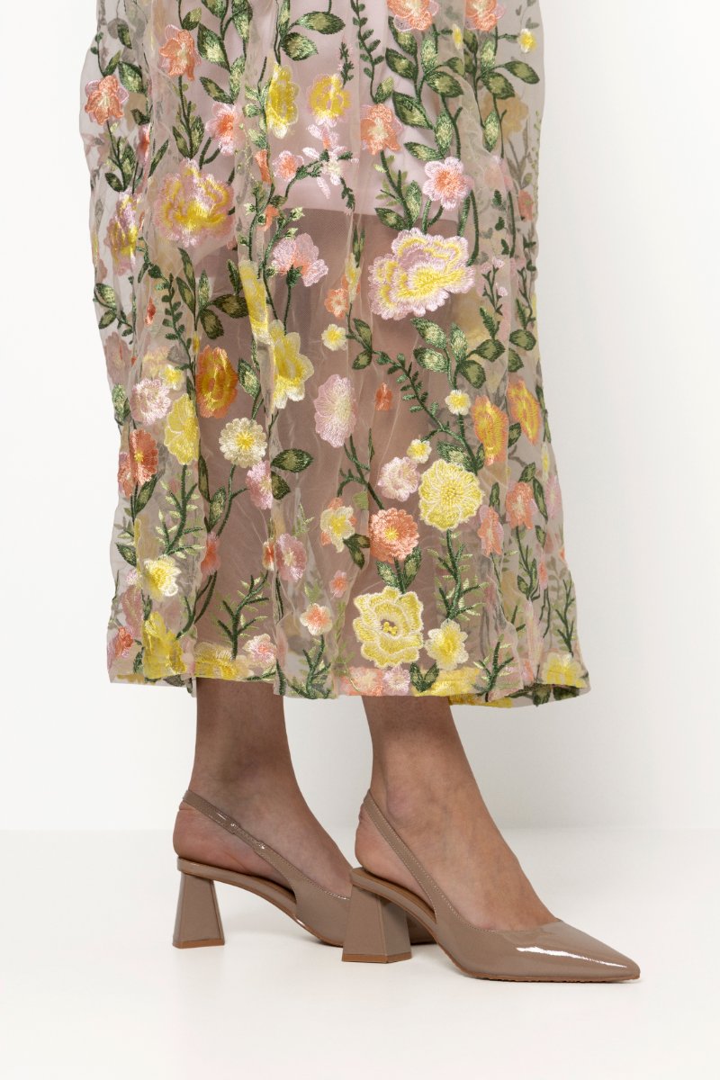 Biamaralyn Slingback Patent - Nougat