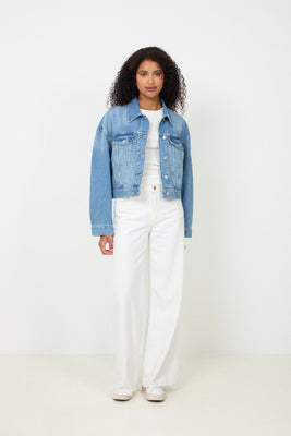W Cropped Denim Jacket - Lt. Blue