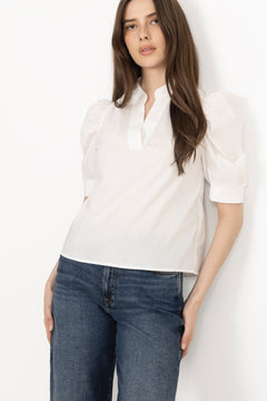 Roella Poplin Blouse - White