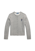 Polo Bear French Terry Cardigan - Dark Vintage Heather