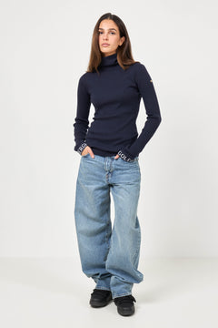 Mira Long Sleeve Knit Sweater - French Blue