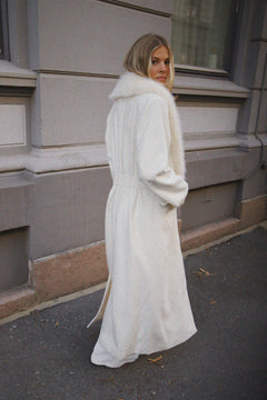 Isabella Wool Maxi Coat - Creme
