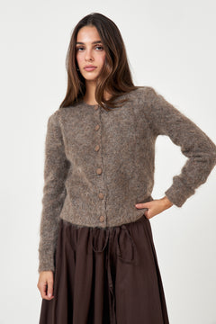 Ulla Mohair Cardigan - Taupe