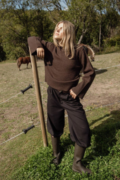 Mari Wool Sweater - Dark Brown