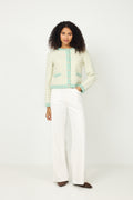 Yaslivia Ls Short Knit Cardigan - Lichen Birch