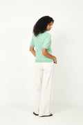 Yaslena Ss Knit Pullover - Lichen