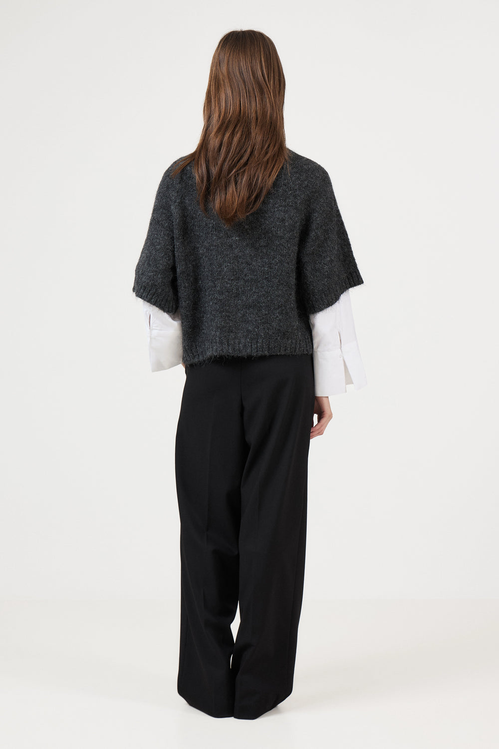 Benuta Fluffy Knit Cardigan - Antracit Melange