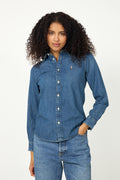 Long Sleeve Button Front Shirt - Merced Wash