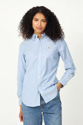 The Iconic Stretch Slim Fit Oxford Skjorta - Bsr Blue