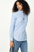 The Iconic Stretch Slim Fit Oxford Skjorta - Bsr Blue