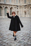 Cord Coat Dress - Svart