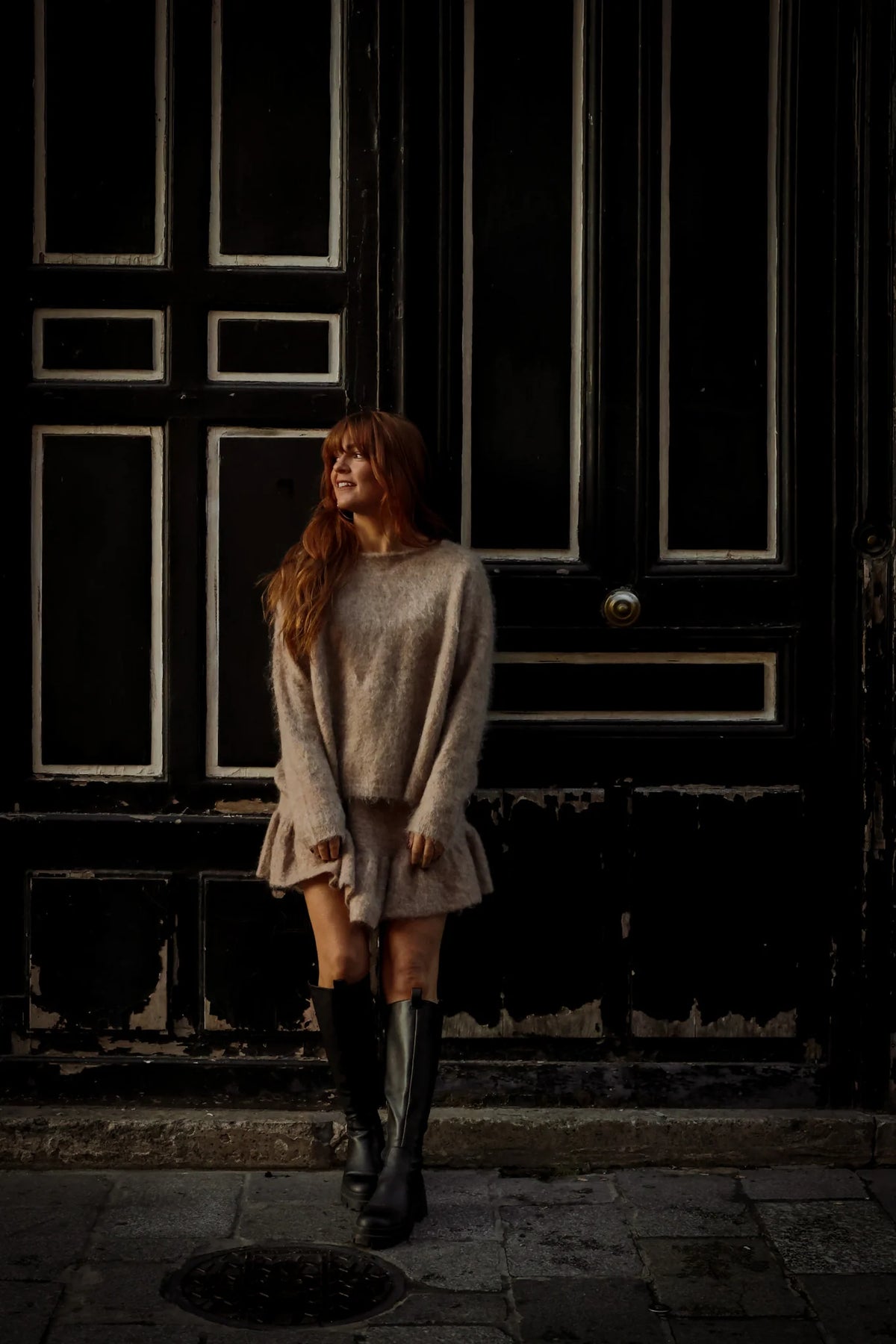Boxy Sweater - Beige Melange