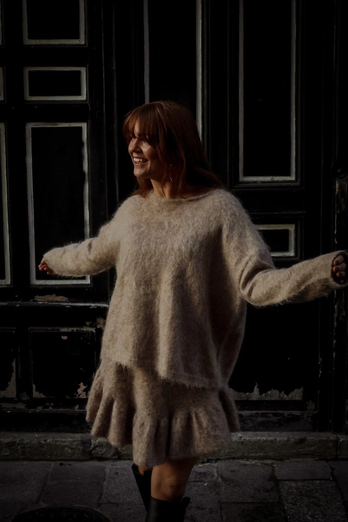 Boxy Sweater - Beige Melange
