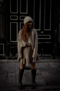 Knit Frill Skirt - Beige Melange
