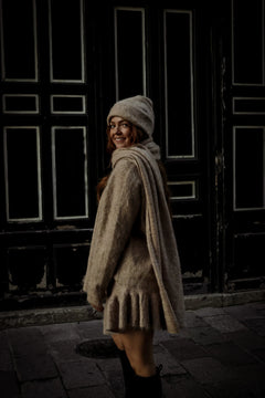 Boxy Scarf - Beige Melange