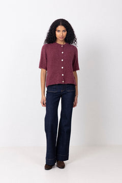 Kae Ss Knit Cardigan - Rust