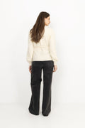Marion Mohair Belt Cardigan - Off-white