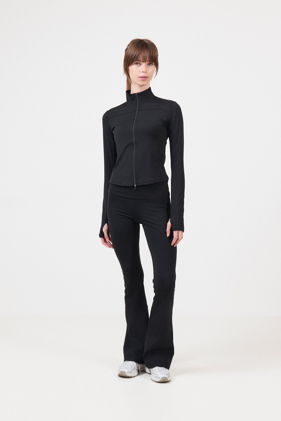Nolana Zip Blouse - Black