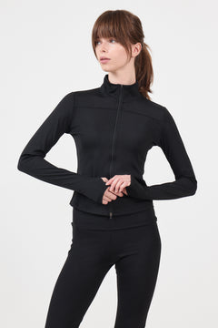 Nolana Zip Blouse - Black