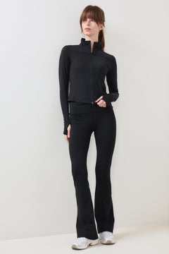 Nolana Zip Blouse - Black