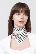 No. 14 - Cream & Black Sidenscarf