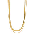Ivy Double Snake Chain Necklace - Guld