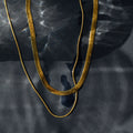 Ivy Double Snake Chain Necklace - Guld