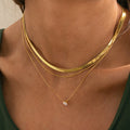 Ivy Double Snake Chain Necklace - Guld