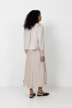 Rosslyn Heavy Sateen Blouse - Champagne