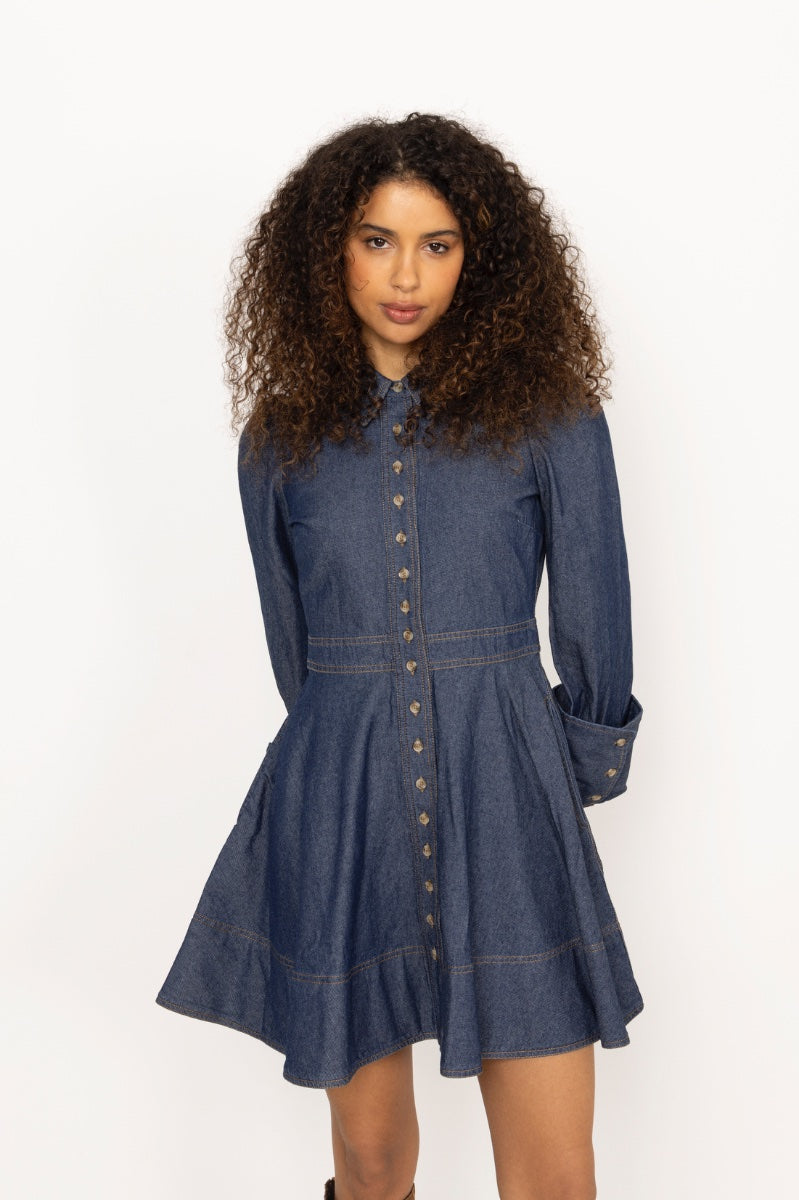 byTiMo Denim Mini Dress - Dark Blue