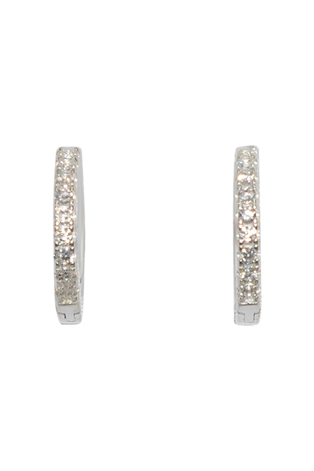 Small Hoops - Silver White