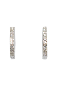 Small Hoops - Silver White