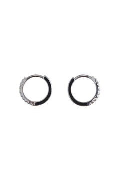 Small Hoops - Silver White