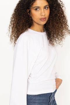 Paska Boxy Long Tee - White