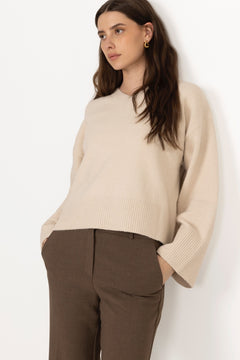 Dova Knit Blouse - Ivory