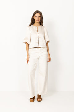 Perlla New Blouse - Soft Beige
