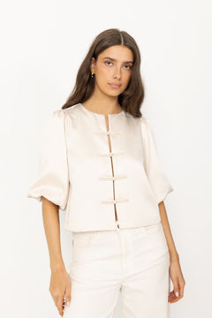 Perlla New Blouse - Soft Beige