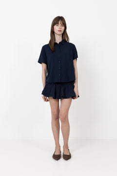 Saminna Ss Shirt - Dark Sapphire