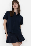 Saminna Ss Shirt - Dark Sapphire