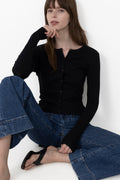Saalexo Ls Cardigan - Black