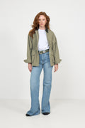 Camilla Cotton Utility Jacket - Ljusgrön