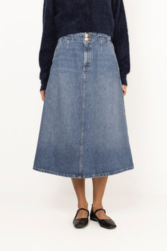 Leala Denim Skirt - Mid Blue