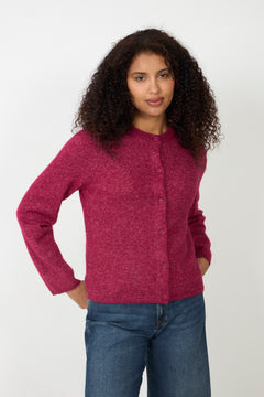 Lulu New Ls Knit Cardigan - Anemone Melange