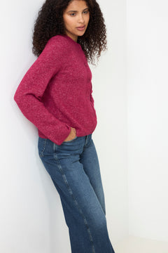 Lulu New Ls Knit Cardigan - Anemone Melange