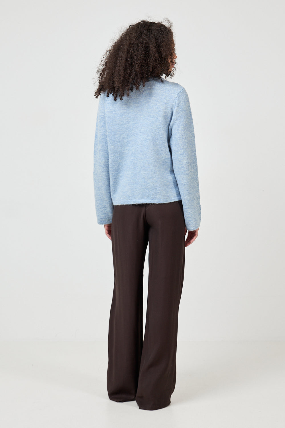Lulu New Ls Knit Cardigan - Cashmere Blue Melange