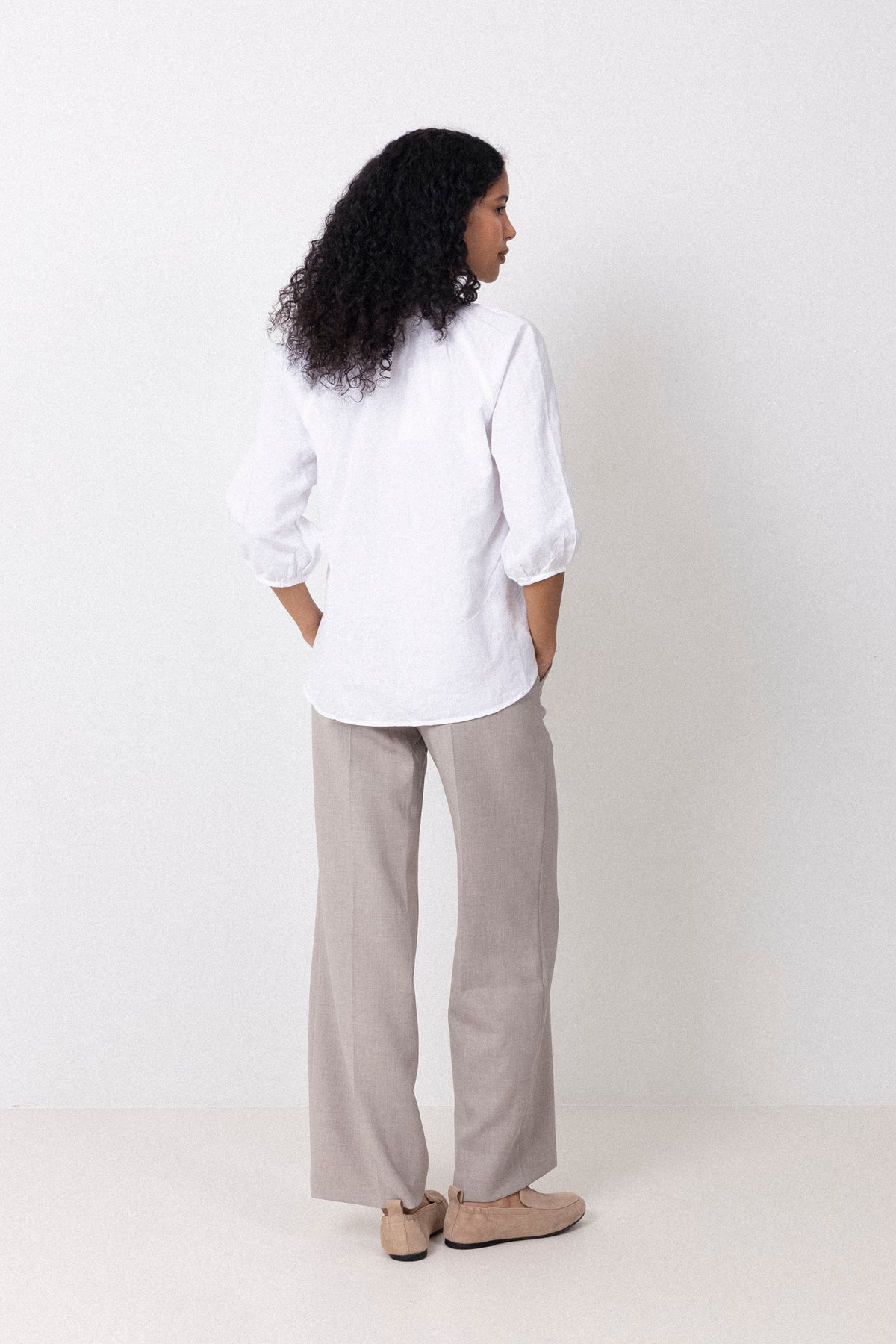 Rita Mw Wide Pant Mel - Island Fossil Melange